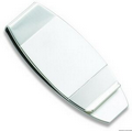 Polished Silver Money Clip with Matte Accent